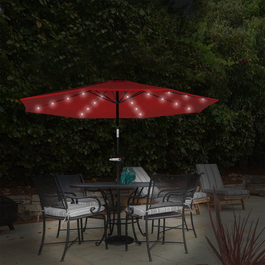 10 Foot Umbrella with Solar LED Light